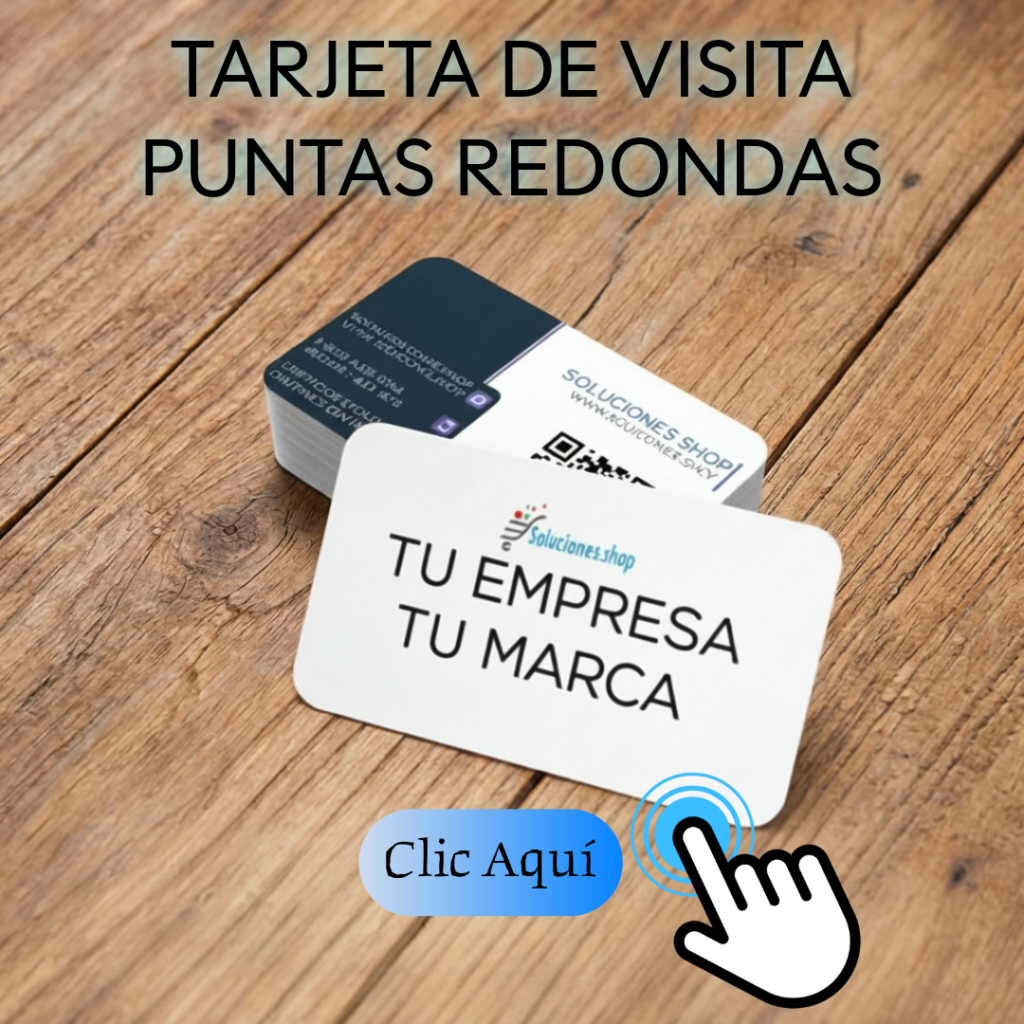Tarjetas de visita puntas redondas