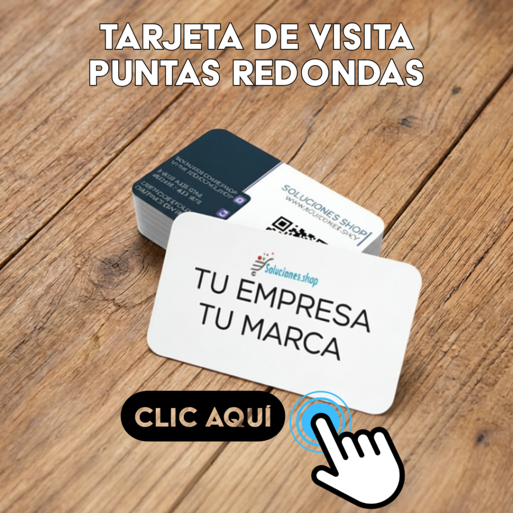 Tarjetas de visita puntas redondas