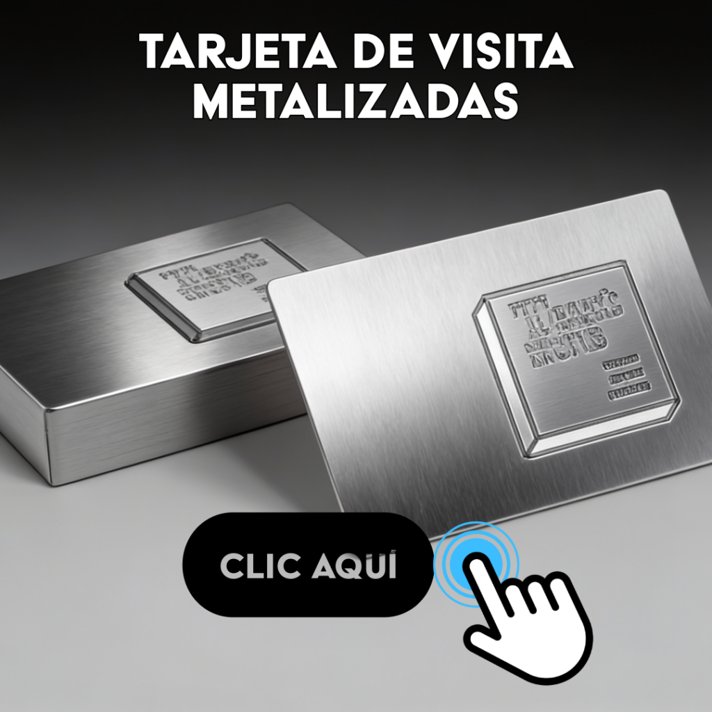Tarjetas de visita metalizadas
